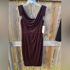 👗Elegant Brown Sleeveless Dress